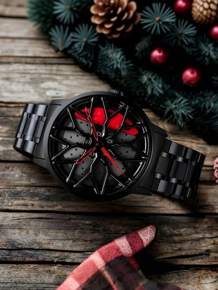 New High Quality Original Men Luck Flywheel Waterproof Quartz Watch