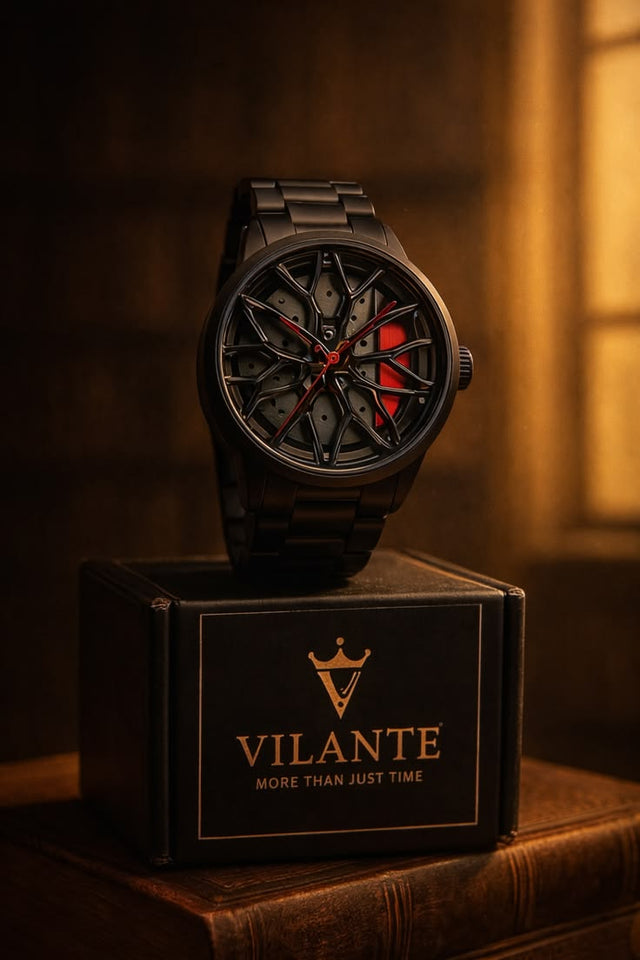 New High Quality Original Men Luck Flywheel Waterproof Quartz Watch