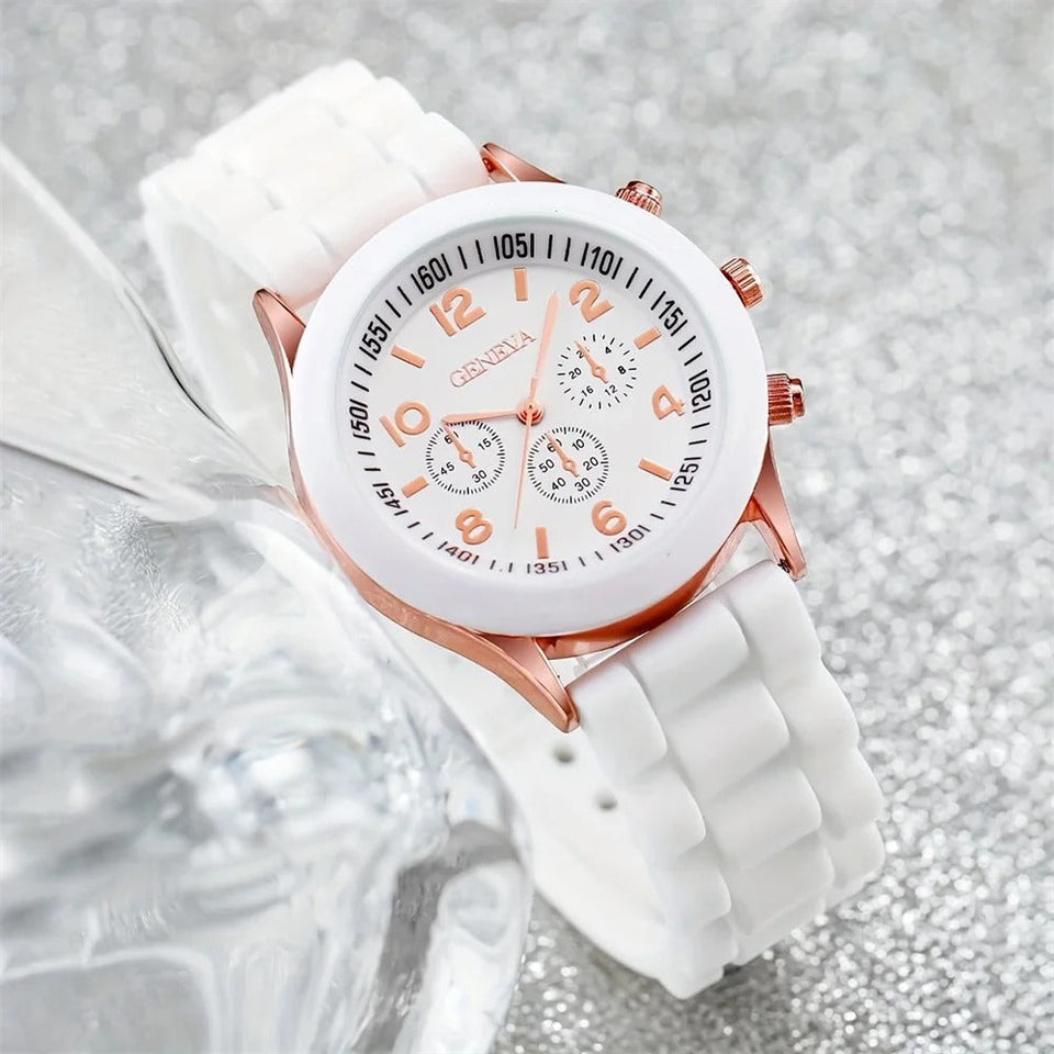 2Pcs Luxury Women's Watch Set Fashion Luxury Elegant Alloy