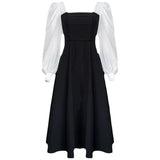 Elegant Medium-Length Black Dress For Women